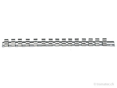 KRAFTWERK Stecknuss-Schiene 250mm m. 10 Clips 1/2'