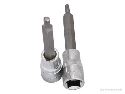 KRAFTWERK 1/2' Vielzahn-Bit-Stecknuss 100 mm M6