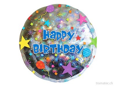 Riethmüller Folienballon rund Happy Birthday