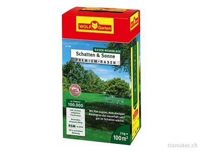 WOLF Premium-Rasen Schatten & Sonne LP 100 für 100 m²