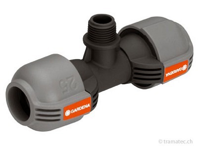 GARDENA Sprinklersystem T-Stück 25 mm x 1/2"-Aussengewinde