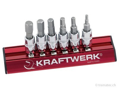 KRAFTWERK 6-t. Inbus-Bit-Stecknusssatz MAGALU 1/4'