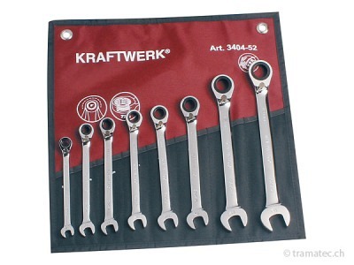 KRAFTWERK 8-t. GearWrench-Satz 8-19 mm Rolltasche