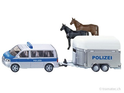 SIKU 2310 Polizei-PKW mit Pferdeanhänger