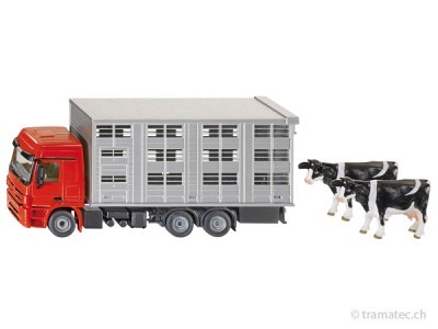 SIKU 2713 Tiertransporter mit Kühen