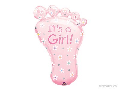 Riethmüller Folienballon Fuss It's a Girl