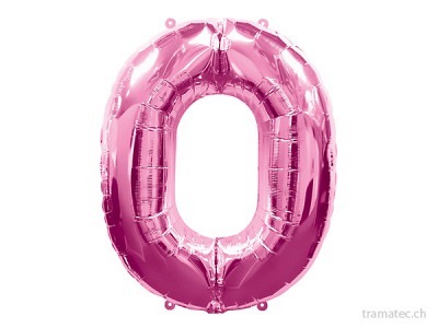 Amscan/Riethmüller Folienballon Nummer 0 pink