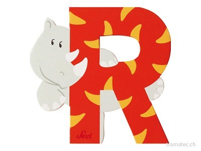 Sevi Buchstabe R Rhinozeros 10cm ass.