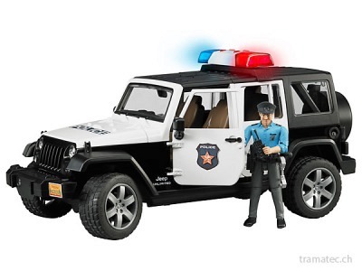 Bruder Jeep WranglerUnlimited Rubicon Polizeifahrzeug mit Polizist