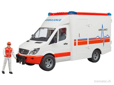 Bruder MB Sprinter Ambulanz mit Fahrer