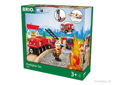 BRIO Bahn Feuerwehr Set