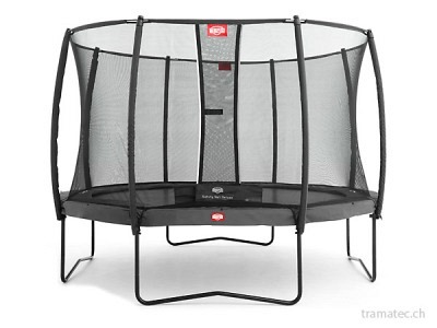 BERG Trampolin Champion Grey 330 + Sicherheitsnetz Deluxe