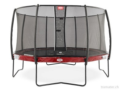 BERG Trampolin Elite Red 430 + Sicherheitsnetz Deluxe