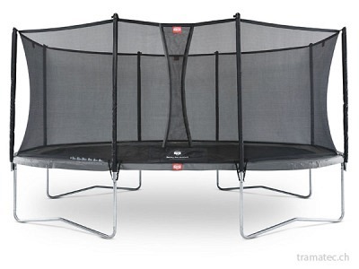 BERG Trampolin Grand Favorit Regular 520 Grey + Sicherheitsnetz Comfort