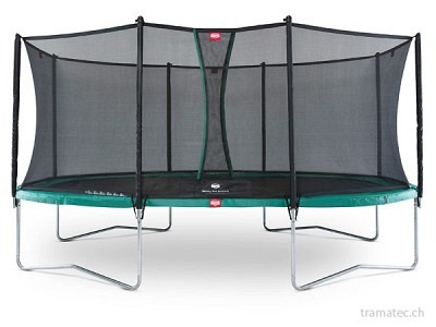 BERG Trampolin Grand Favorit Regular 520 Green + Sicherheitsnetz Comfort