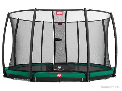 BERG Trampolin InGround Champion Green 330 + Sicherheitsnetz Deluxe