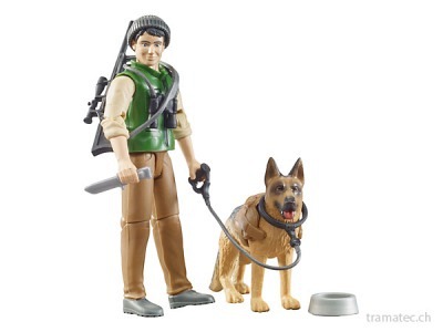 Bruder Förster mit Hund und Ausrüstung