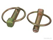 Ersatzteil Klappstecker verzinkt Ø 6 x 36 x 45 mm 50er Pack