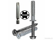 die-schaukel Marathon SXS 2 Betonschrauben V4A 8x60mm und Dübel mit TX40 Bit