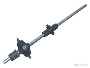 Rolly Toys Ersatzteil Hinterachse Junior, Farmtrac 4-Kantmitnehmer - 476 mm - 12 Zähne - Ø12mm